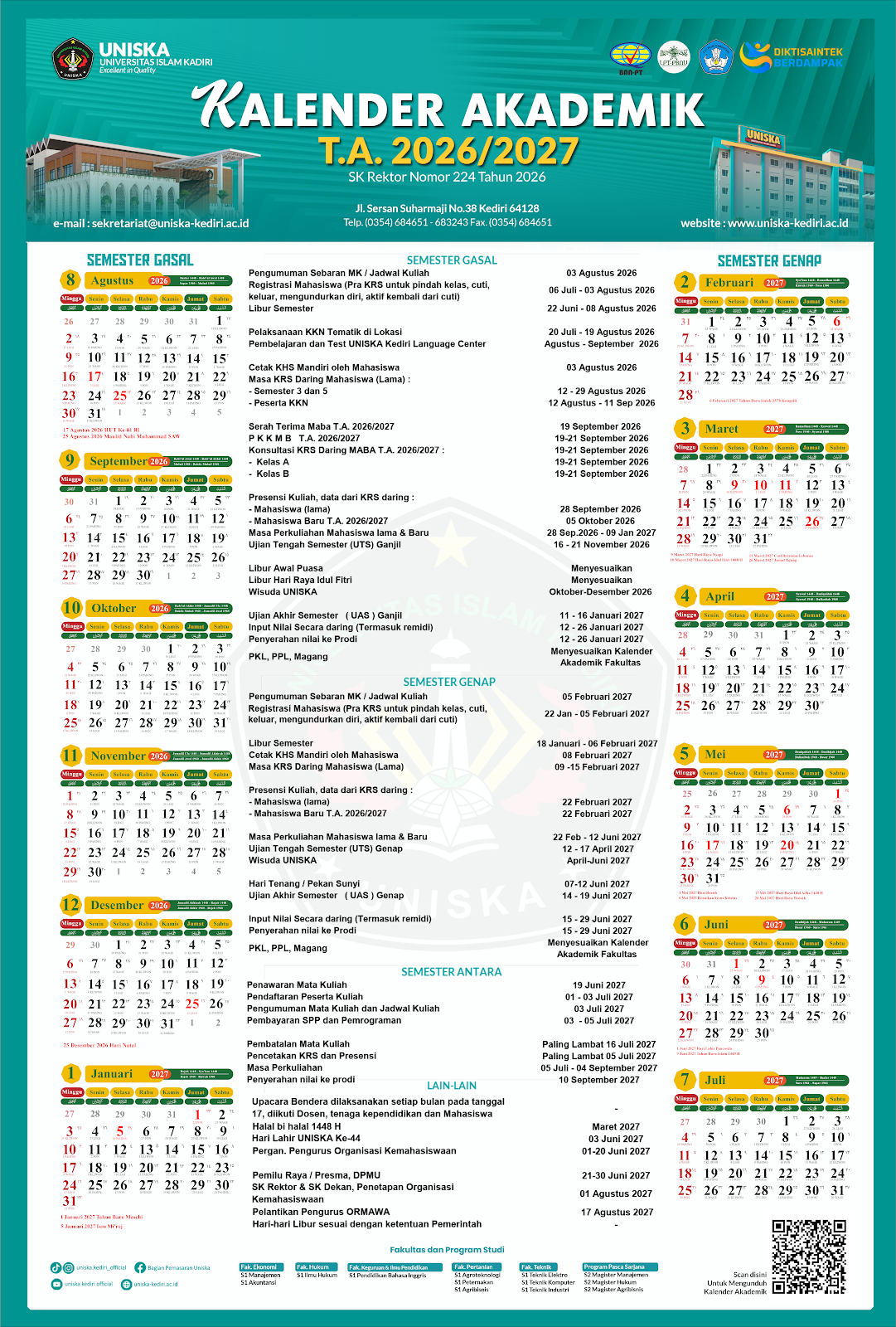 Kalender Akademik UNISKA
