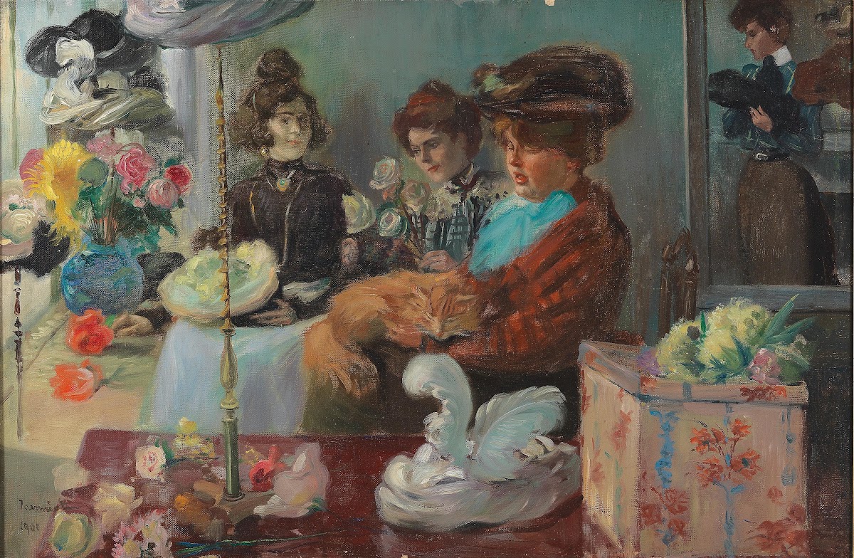At the Milliner