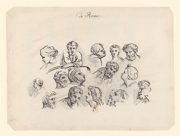 De Rome  étude de visages 1777 1825