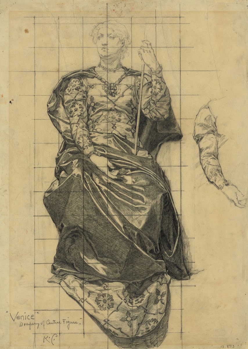 Venice  drapery of central figure 1896