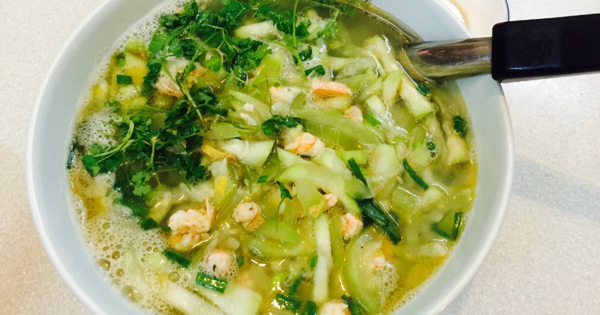 Bầu nấu canh tôm kiểu mới