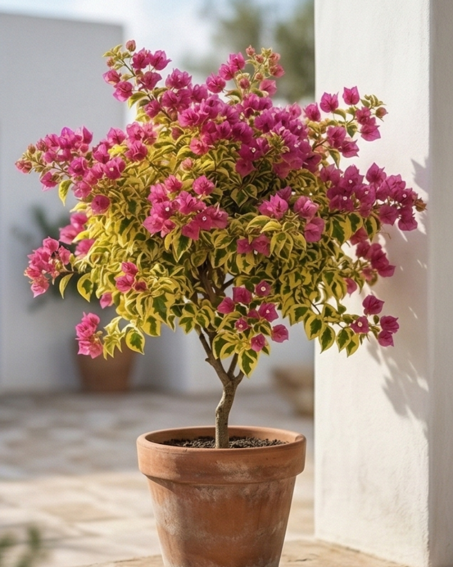 Imported Watermelon Variegated Bougainvillea Plant — view 5
