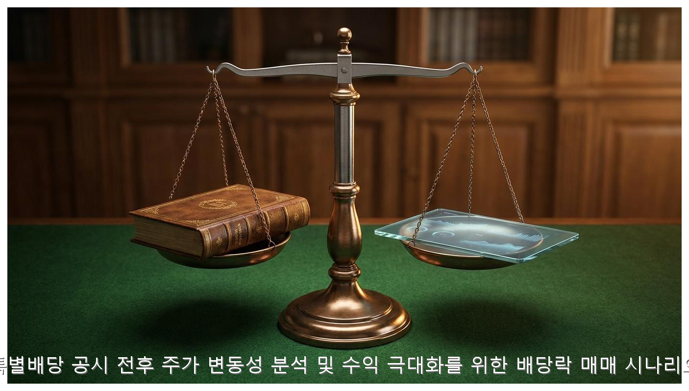특별배당 공시 전후 주가 변동성 분석 및 수익 극대화를 위한 배당락 매매 시나리오 핵심 안내 및 분석 인포그래픽 (6)