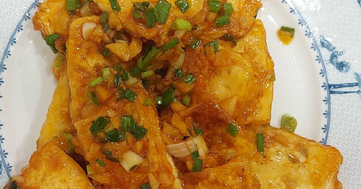 Đậu hũ non sốt bơ tỏi