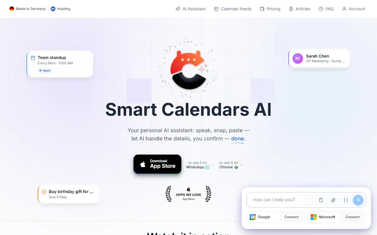 Captura de Smart Calendars AI