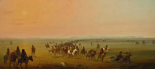 Caravan En Route Sir William Drummond Stewarts Caravan circa 1850