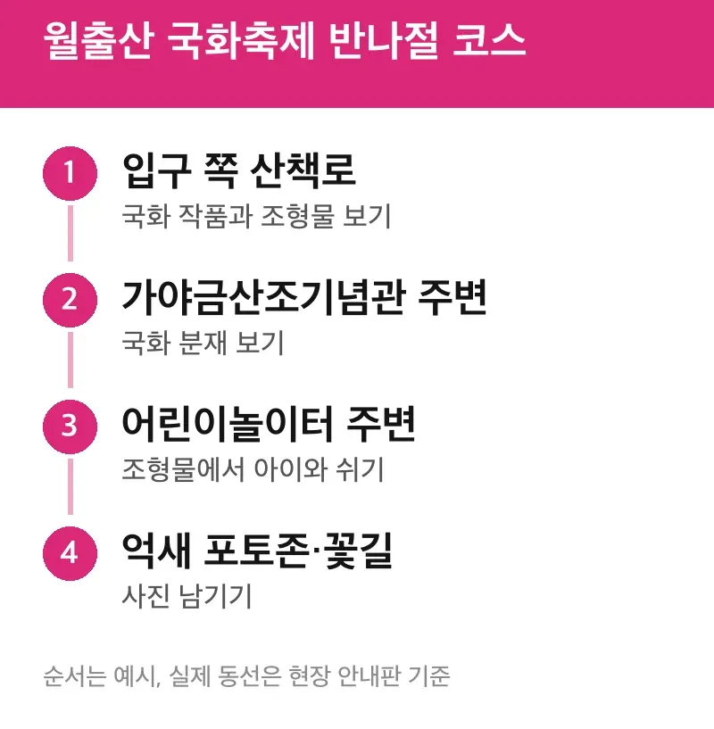 월출산 국화축제 반나절 코스