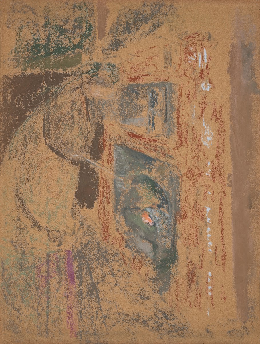 Madame Vuillard devant la cheminée circa 1918