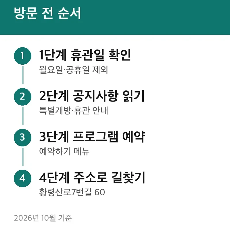 방문 전 순서