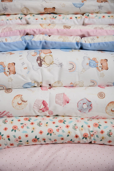 Детское сменное постельное белье 4 эл Twins Satin Limited Donat & Cake розовый