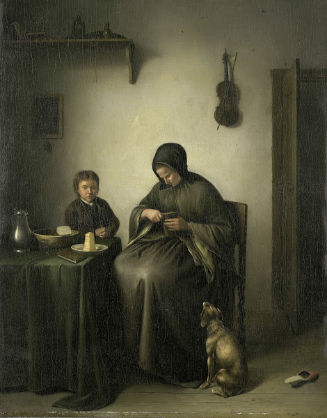 A Woman Slicing Bread c 1800   c 1823
