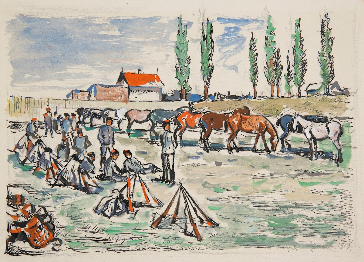 Odpoczynek kawalerzystów 1919