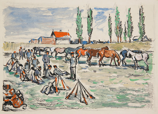 Odpoczynek kawalerzystów 1919