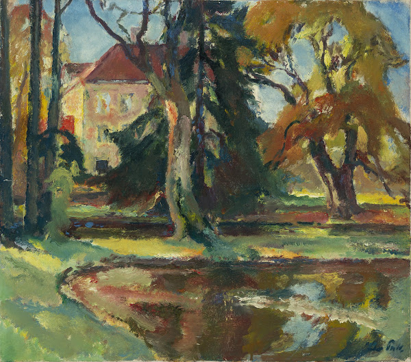 Park von Schloss Fußberg in Gauting 1928