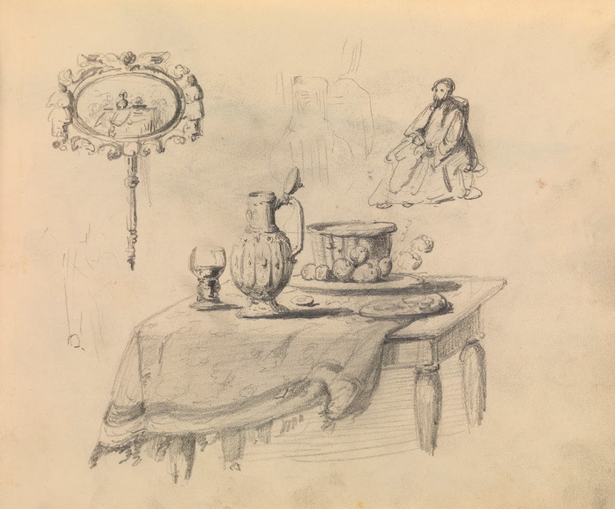 Still Life Mirror Seated Figure