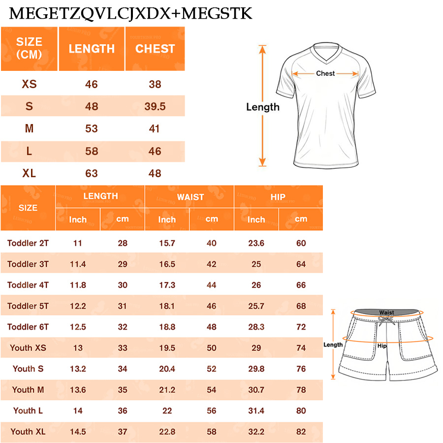 AOP MEG children's football V-neck raglan short sleeved shirt+MEG children's beach pants