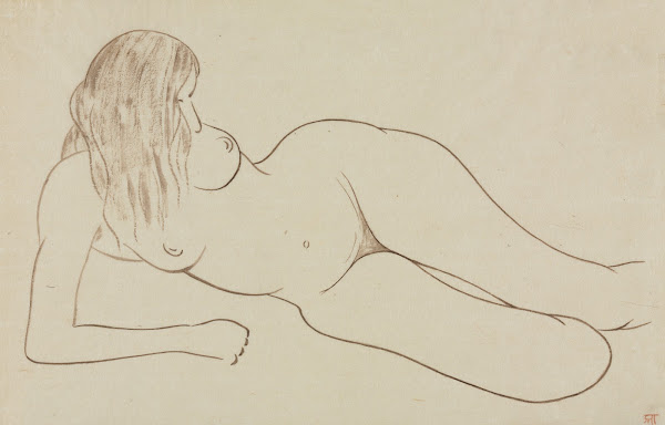 Reclining Nude Woman early 20th century