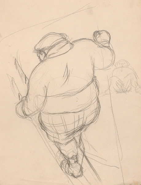 Skieur corpulent