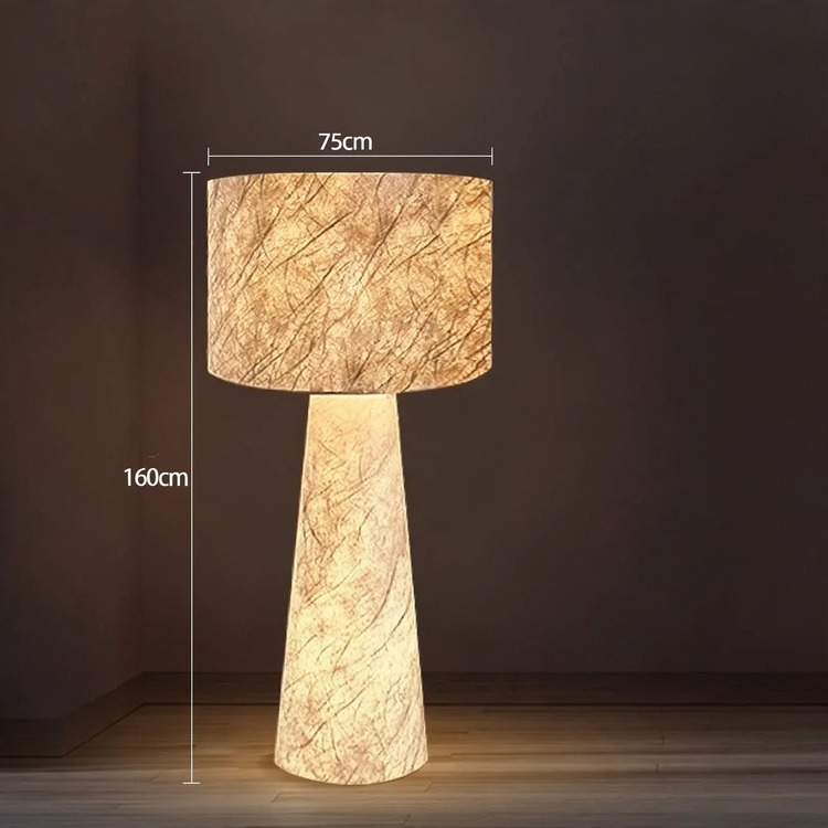 Full-spectrum designer floor lamp in Wabi-Sabi style