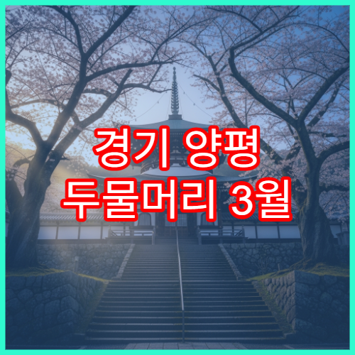 경기 양평 두물머리 3월 벚꽃 출사 명소 추천