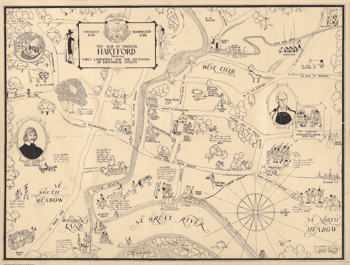 Map Of Pioneer Hartford 1927