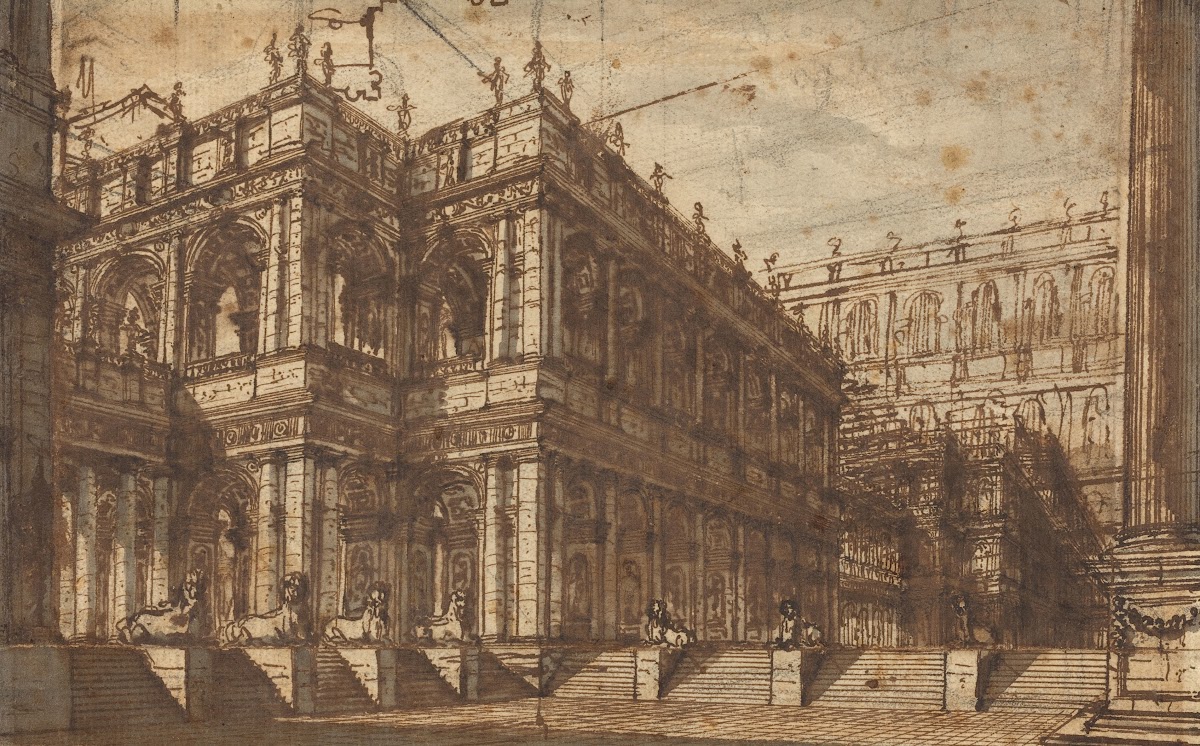An Ancient Forum with Porticos 1742 1743