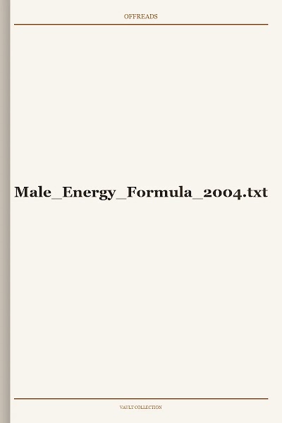Male Energy Formula 2004