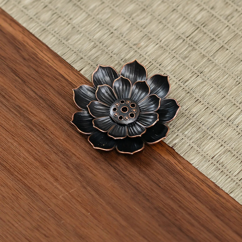 Lotus Flower Incense Holder Made of Copper
