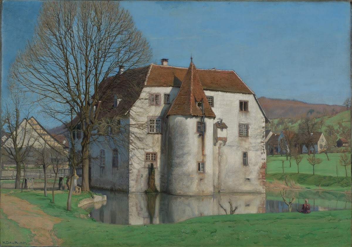 Ansicht von Schloss Reichenstein bei Inzlingen ca 1904