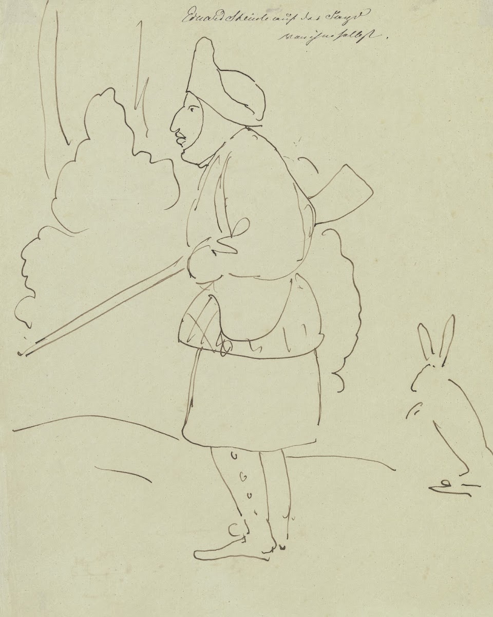 Edward Steinle auf der Jagd