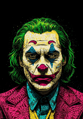 Joker Graffiti Typography Art Portrait