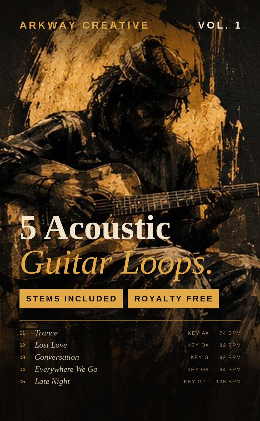 ArkWay Acoustic Guitar Loops Vol. 1 Cover Artwork