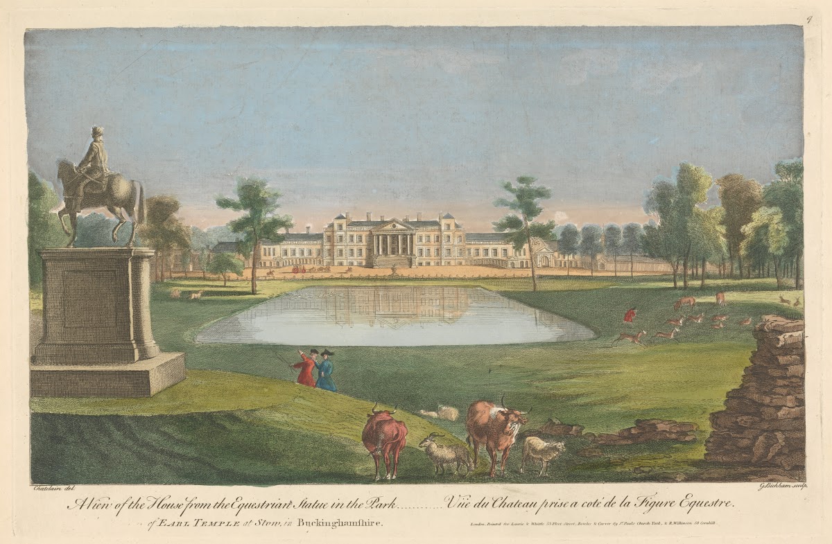 A View of the House from the Equestrian Statue in the Park of the Earl Temple at