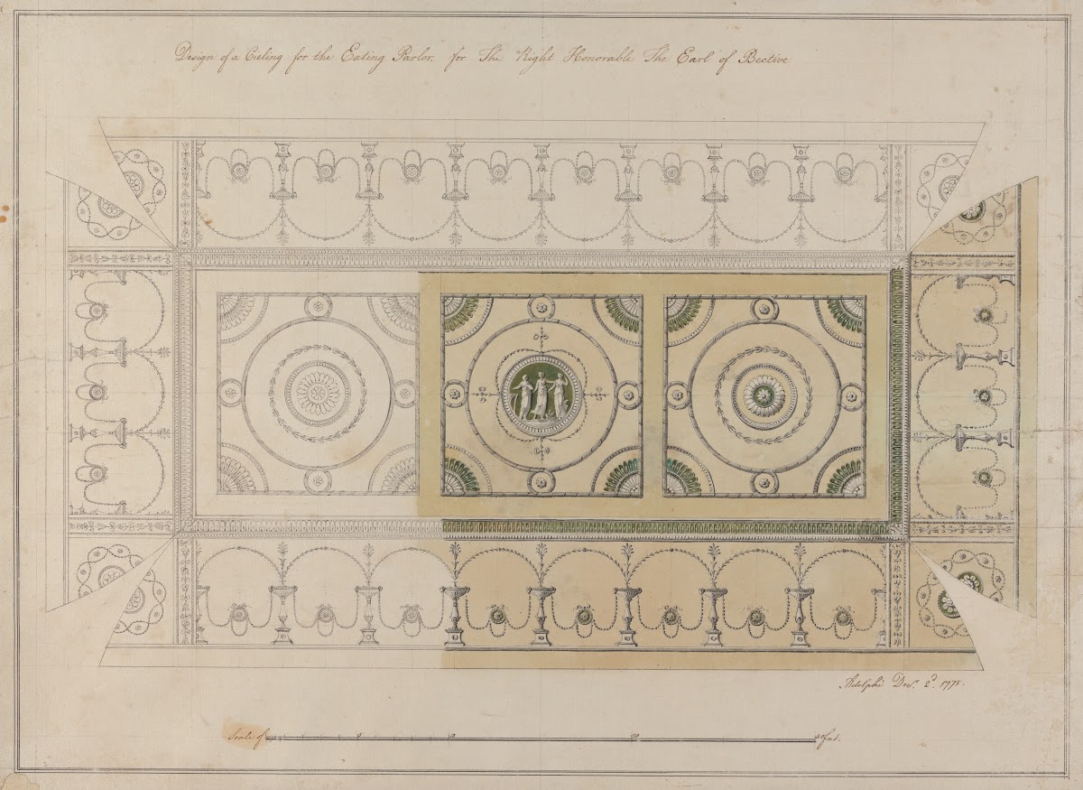 Headfort House Ireland Eating Parlor Ceiling 1775