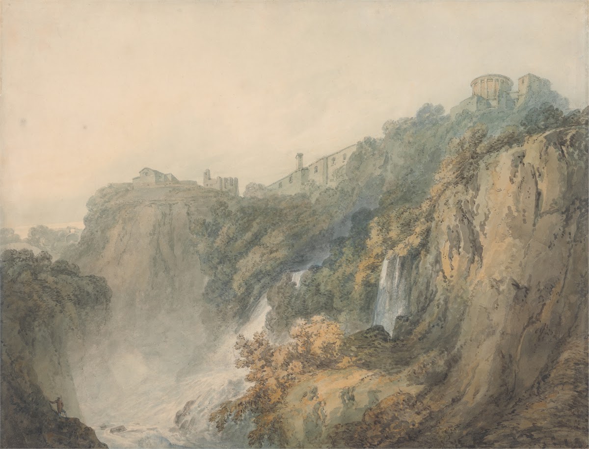 Tivoli with the Temple of the Sybil and the Cascades between 1796 and 1797