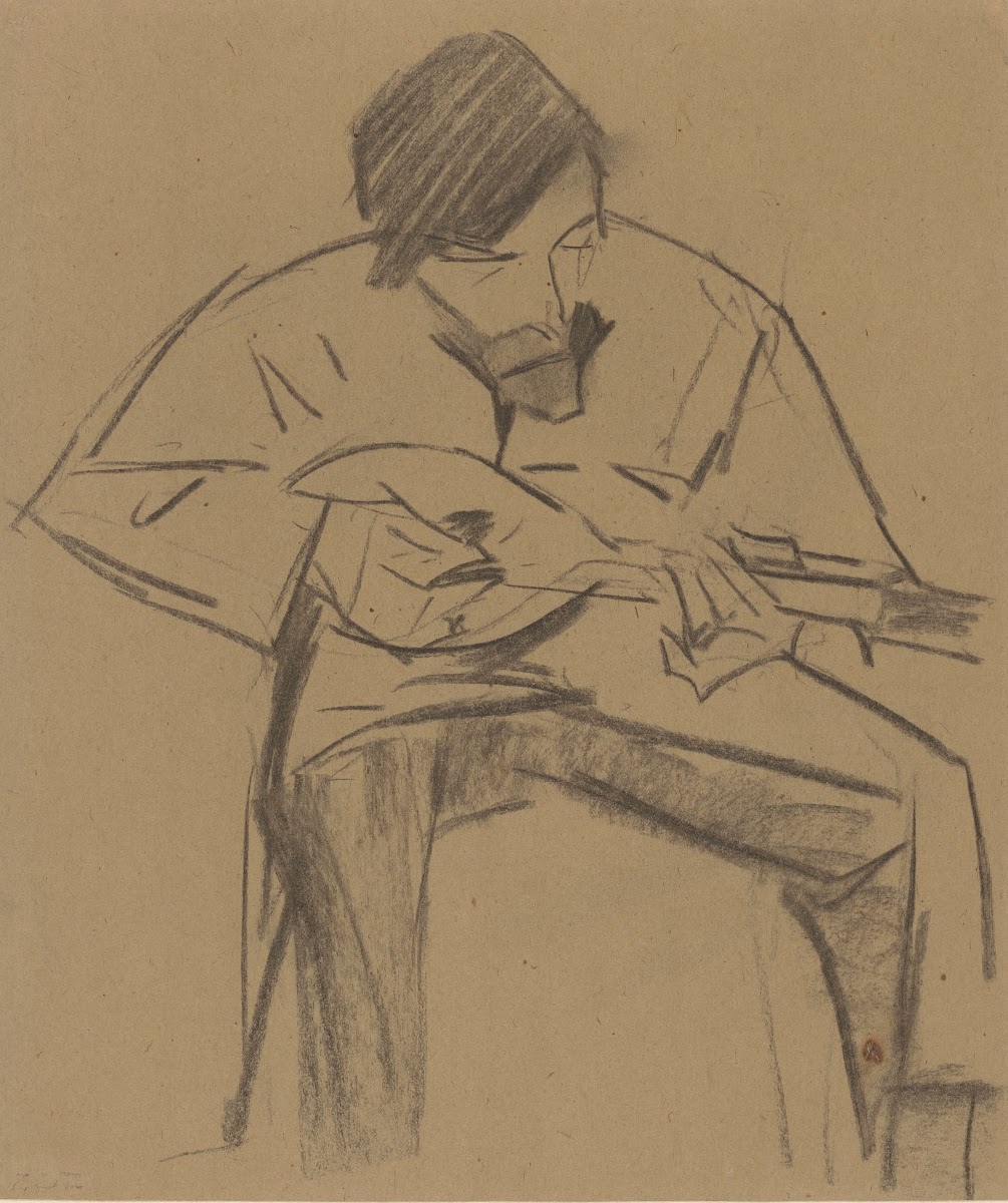 Jan Ponstijn mandoline spelend 20th century