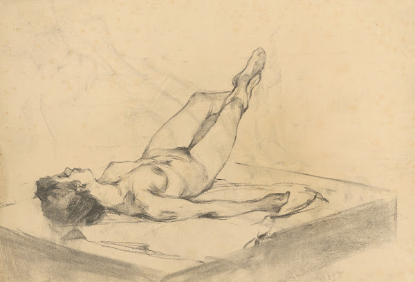 Štúdia aktu ležiacej ženy 18881893