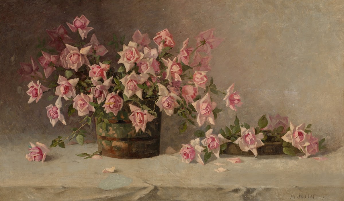Still life with Pink Roses 1891