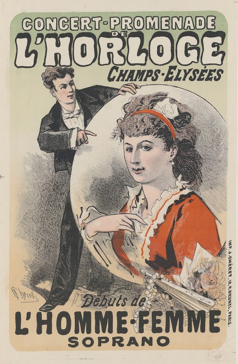 Concert promenade de lHorloge Débuts de lhomme femme soprano 1876