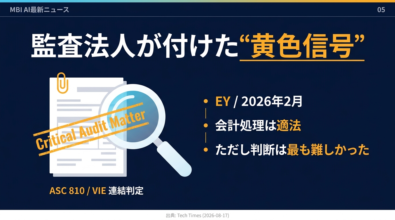 EYのCritical Audit Matter