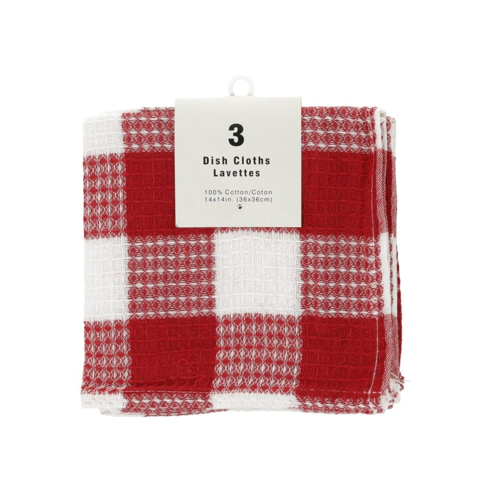 Set de toallas de cocina de algodón Heritage Home Fashions™ color rojo, 3 piezas