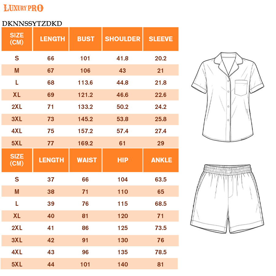 AOP Short Milk Silk Pajama Set With Pockets