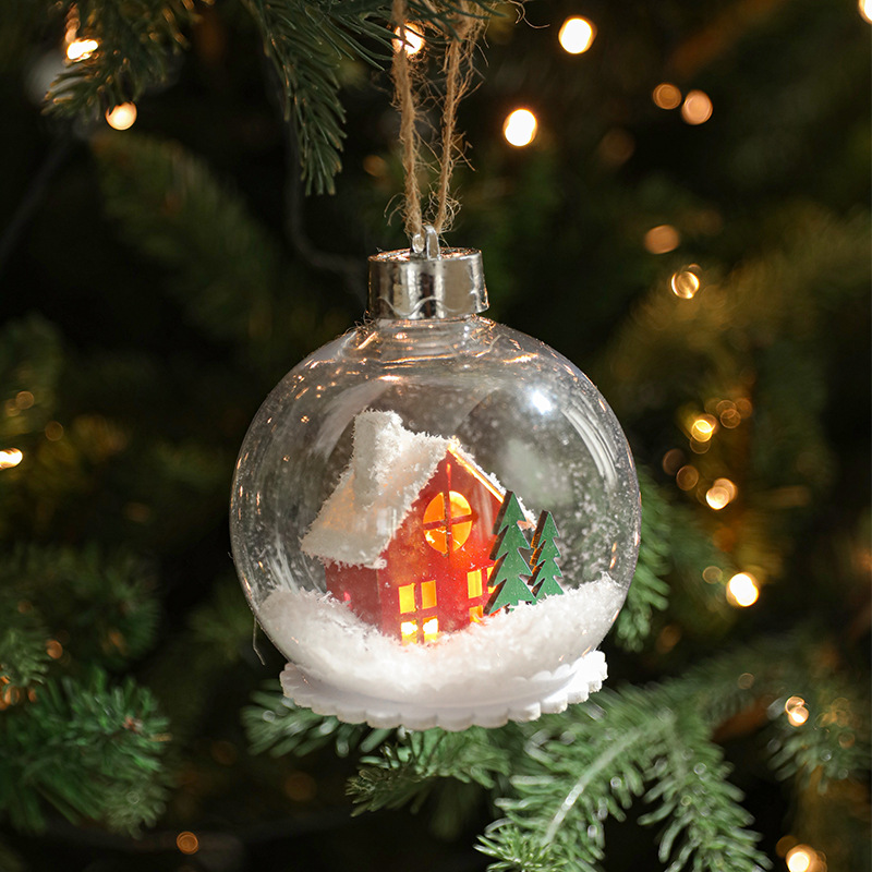 LED Christmas ball with lighting, 10 cm