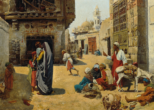 Straßenbild in Kairo 1890 1900