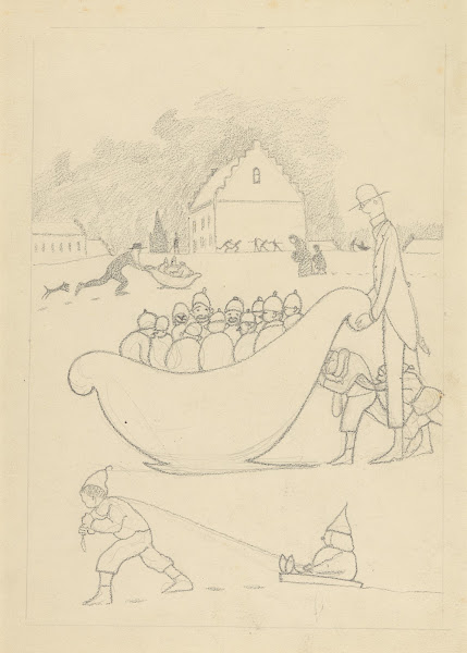 Les plaisirs de la glissade au traîneau 1918