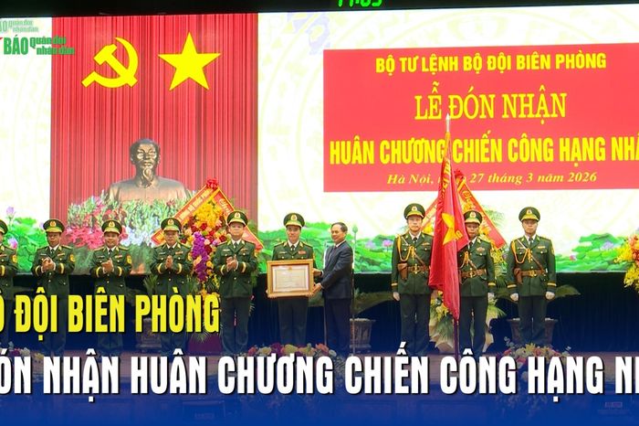 Bộ đội Biên phòng đón nhận Huân chương Chiến công hạng Nhất - Báo Quân Đội Nhân Dân