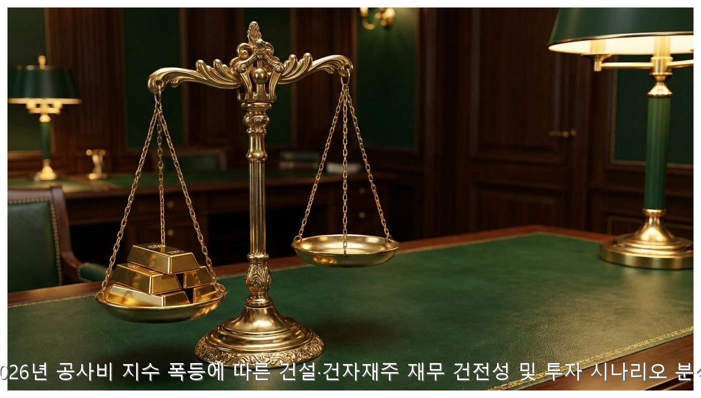 2026년 공사비 지수 폭등에 따른 건설·건자재주 재무 건전성 및 투자 시나리오 분석 핵심 안내 및 분석 인포그래픽 (3)