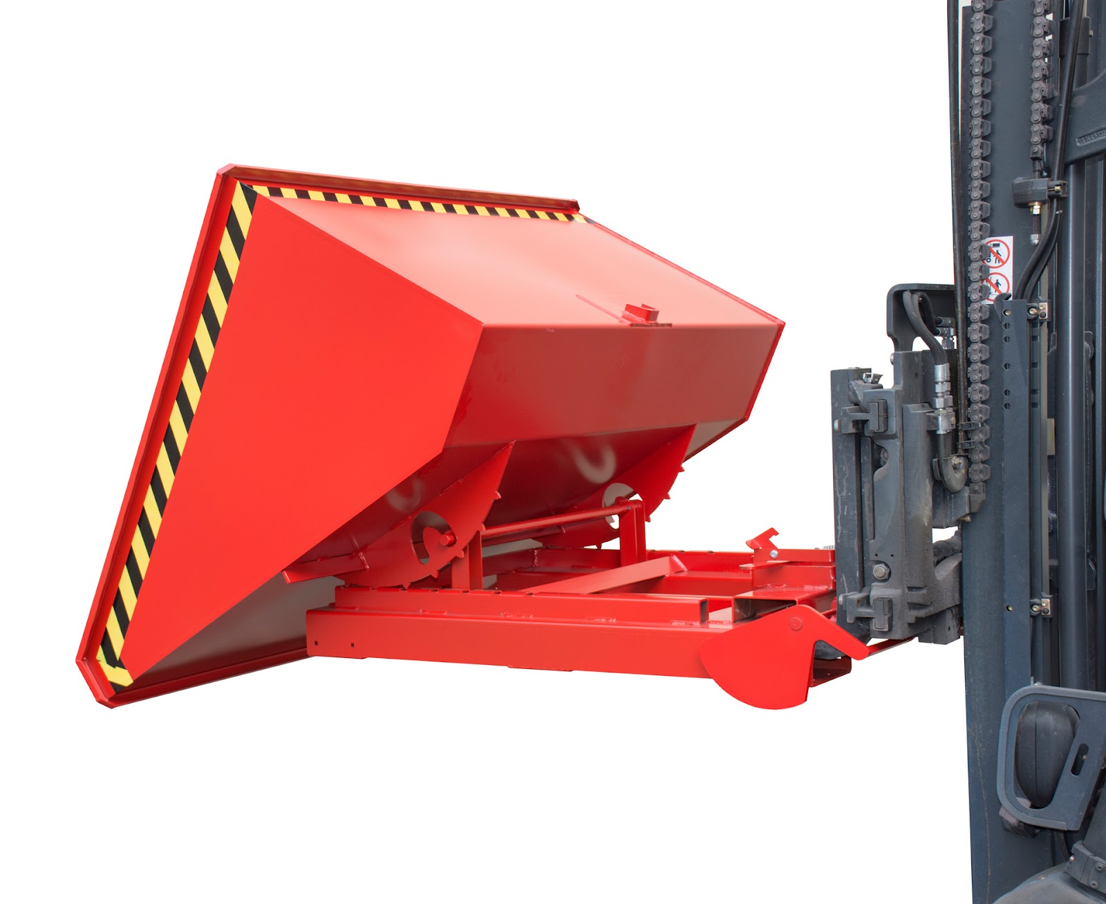 Kiepcontainer 4A 900, gelakt, Vuurrood