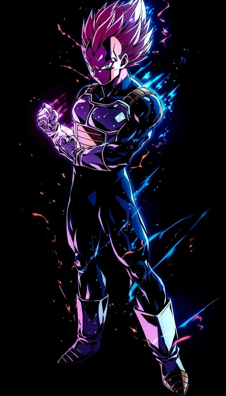 Vegeta Ultra Ego Anime Art - Digital Anime Art iPhone Wallpaper (1080x1890)