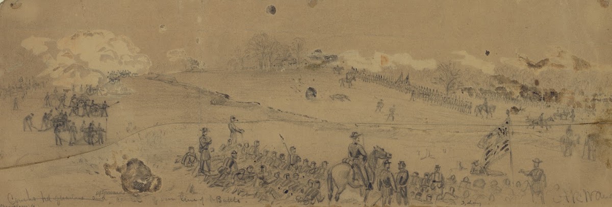 Couchs hdquarters and afterwards center of our line of battle 1863